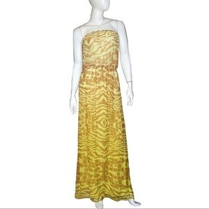 Gypsy 05 Dress NWT Size Small Yellow Beige Silk